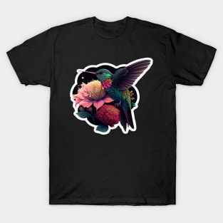 Hummingbird with Flowers T-Shirt